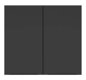 BRW Верхня дводверна кухонна шафа Sole L6 80 см чорний матовий, чорний/чорний матовий FM_G_80/72_L/P-CA/CAM фото