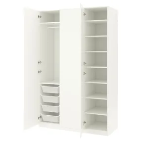 IKEA PAX ПАКС / FORSAND ФОРСАНД, гардероб, білий / білий, 150x60x236 см 392.464.64 фото