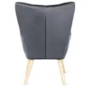 Крісло м'яке оксамитове з підставкою для ніг MEBEL ELITE LOZANO Velvet, Сірий фото thumb №10