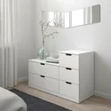 IKEA NORDLI НОРДЛИ, комод с 5 ящиками, белый, 120x76 см 492.480.33 фото thumb №2