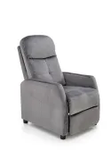 Кресло реклайнер мягкое раскладное HALMAR FELIPE 2, серый фото thumb №14