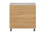 BRW Кухонный базовый шкаф Sole 80 см с выдвижными ящиками дуб арлингтон, альпийский белый/арлингтонский дуб FH_D3S_80/82_2SMB/SMB-BAL/DAANO фото