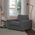 IKEA VIMLE ВІМЛЕ, крісло, з широкими підлокітниками / ХАЛЛАРП сірий 294.771.91 фото thumb №2