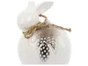 BRW Декоративна фігурка BRW Кролик з пером, кераміка, білий 092501 фото thumb №4