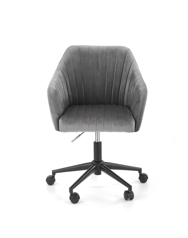 Кресло компьютерное офисное вращающееся HALMAR FRESCO, серый бархат фото №11