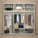 IKEA PLATSA ПЛАТСА, гардероб, 6 розсувних дверцят, білий ЛАРКОЛЛЕН/темно-сірий, 180x57x221 см 094.941.58 фото thumb №5