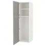 IKEA ENHET ЭНХЕТ, высокий шкаф с 2 дверцами, белая / серая рама, 60x62x210 см 494.354.78 фото