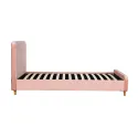 Ліжко односпальне оксамитове 90x200 MEBEL ELITE MIKEL Velvet, рожевий фото thumb №12