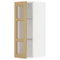 IKEA METOD МЕТОД, навісна шафа,полиці / скляні дверцята, білий / ФОРСБАККА дуб, 30x80 см 395.093.80 фото thumb №1
