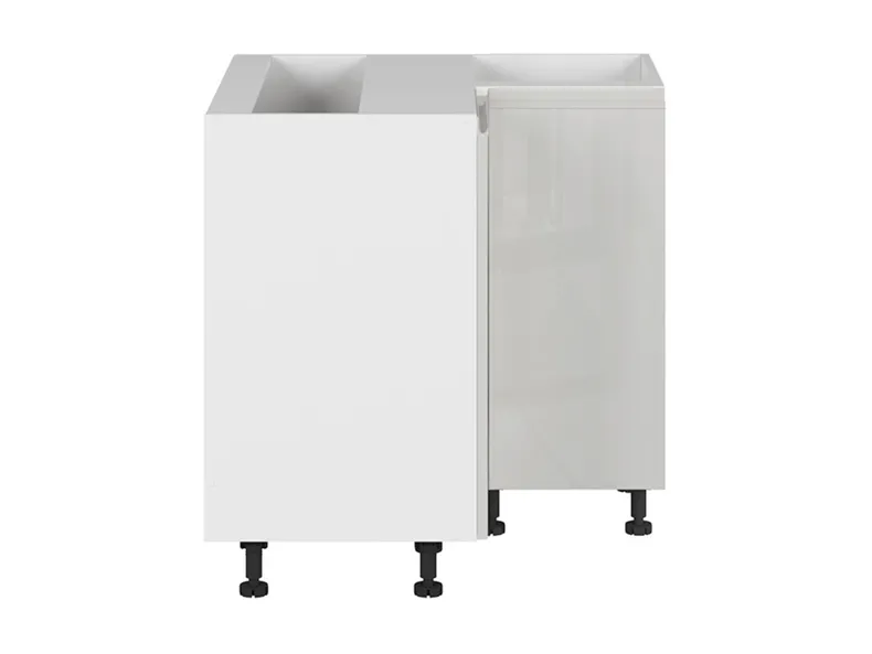 BRW Кутова кухонна шафа 80 см світло-сірого кольору, альпійський білий/світло-сірий глянець FH_DNW_90/82_P/L-BAL/XRAL7047 фото №6