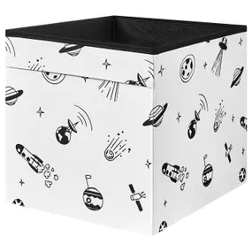 IKEA AFTONSPARV АФТОНСПАРВ, коробка, космос черный / белый, 33x38x33 см 605.704.60 фото