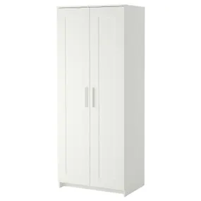 IKEA BRIMNES БРИМНЭС, шкаф платяной 2-дверный, белый, 78x190 см 404.004.78 фото