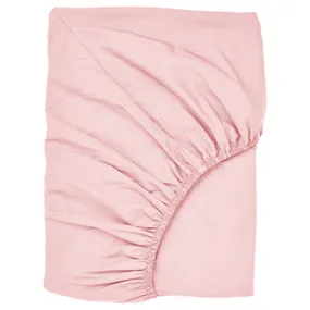 IKEA ULLVIDE УЛЛЬВІДЕ, простирадло на резин д / тонк матраца, блідо-рожевий, 140x200 см 905.653.15 фото
