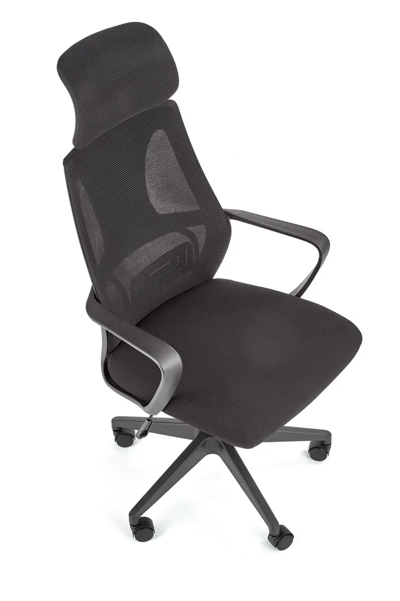 Кресло компьютерное офисное вращающееся HALMAR VALDEZ черный/черный фото №2