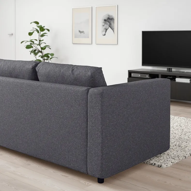 IKEA VIMLE ВИМЛЕ, 2-местный диван, Окрашенный в средне-серый цвет 493.989.75 фото №4
