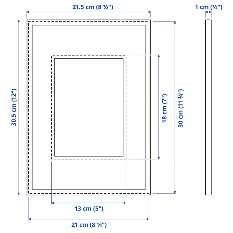 IKEA LOMVIKEN ЛОМВИКЕН, рама, черный, 21x30 см 903.143.03 фото №4