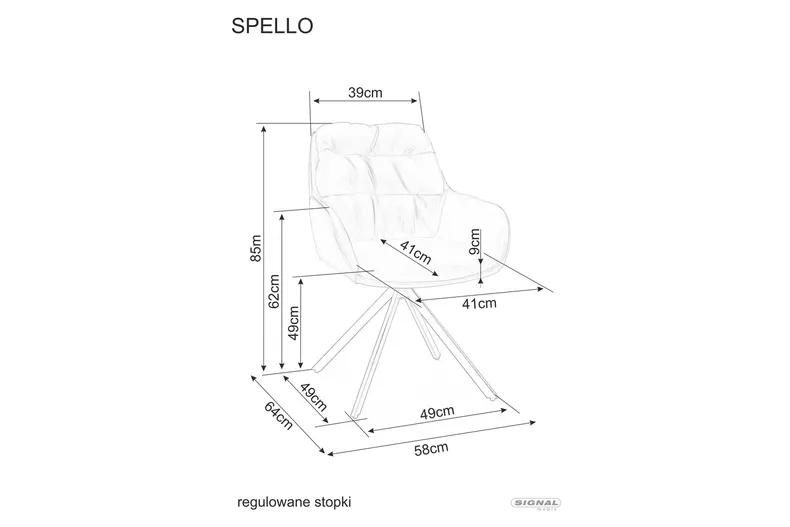 Кресло SIGNAL SPELLO, оливка фото №23