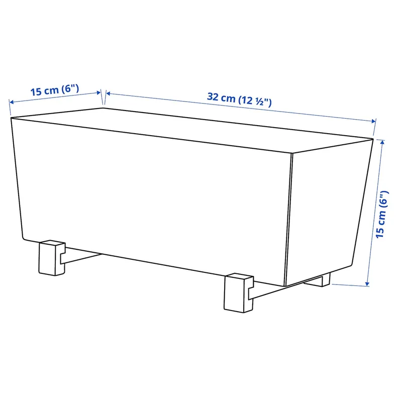 IKEA BITTERGURKA БІТТЕРГУРКА, кашпо, білий, 32x15 см 802.857.87 фото №7