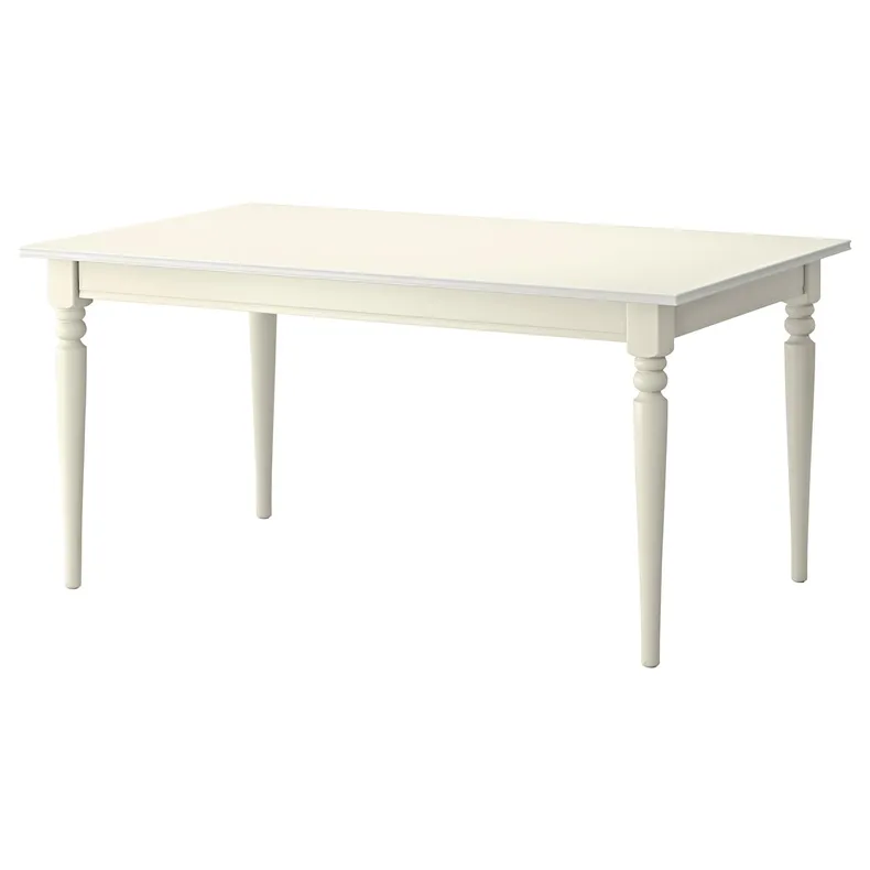IKEA INGATORP ИНГАТОРП / INGOLF ИНГОЛЬФ, стол и 6 стульев, белый / белый, 155 / 215 см 192.968.84 фото №3