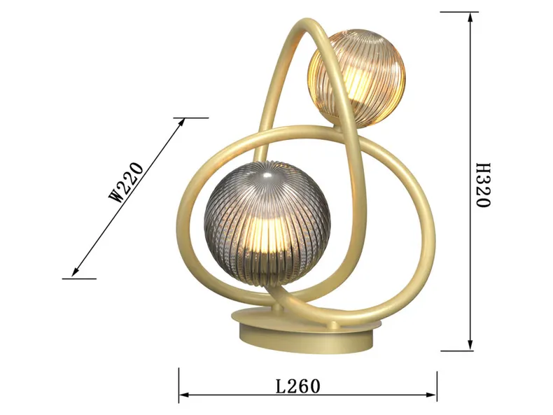 BRW 2-позиционная настольная лампа G9-LED золото Metz 091102 фото №5