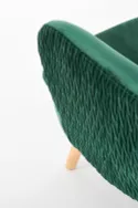 Крісло м'яке HALMAR RAVEL темно-зелений/натуральний фото thumb №6