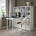 IKEA KALLAX КАЛЛАКС / LINNMON ЛИННМОН, стол, комбинация, белый, 147x139x147 см 394.816.92 фото thumb №2