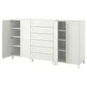 IKEA PLATSA ПЛАТСА, шафа з дверцятами й шухлядами, білий / SANNIDAL САННІДАЛ білий, 240x57x133 см 194.876.47 фото thumb №1