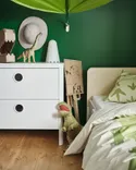IKEA SLÄKT СЛЭКТ, раздвижная кровать с реечным дном, белый / береза, 80x200 см 693.266.09 фото thumb №3