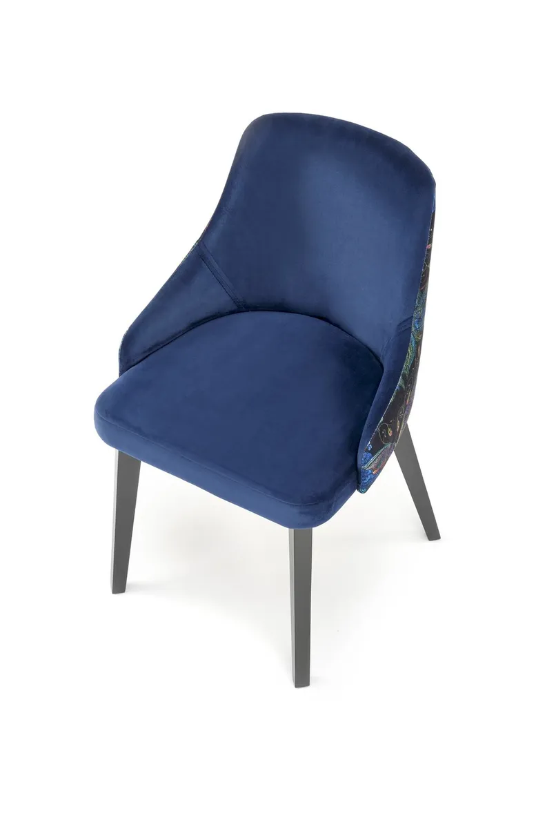 Кухонний стілець HALMAR ENDO чорний/темно-синій фото №7