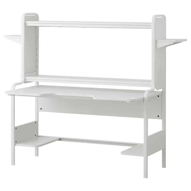IKEA FREDDE ФРЕДДЕ, геймерський стіл, білий, 140/185x74x146 см 104.510.68 фото №1