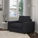 IKEA VIMLE ВІМЛЕ, крісло, з широкими підлокітниками/Холдований антрацит 994.768.76 фото thumb №2