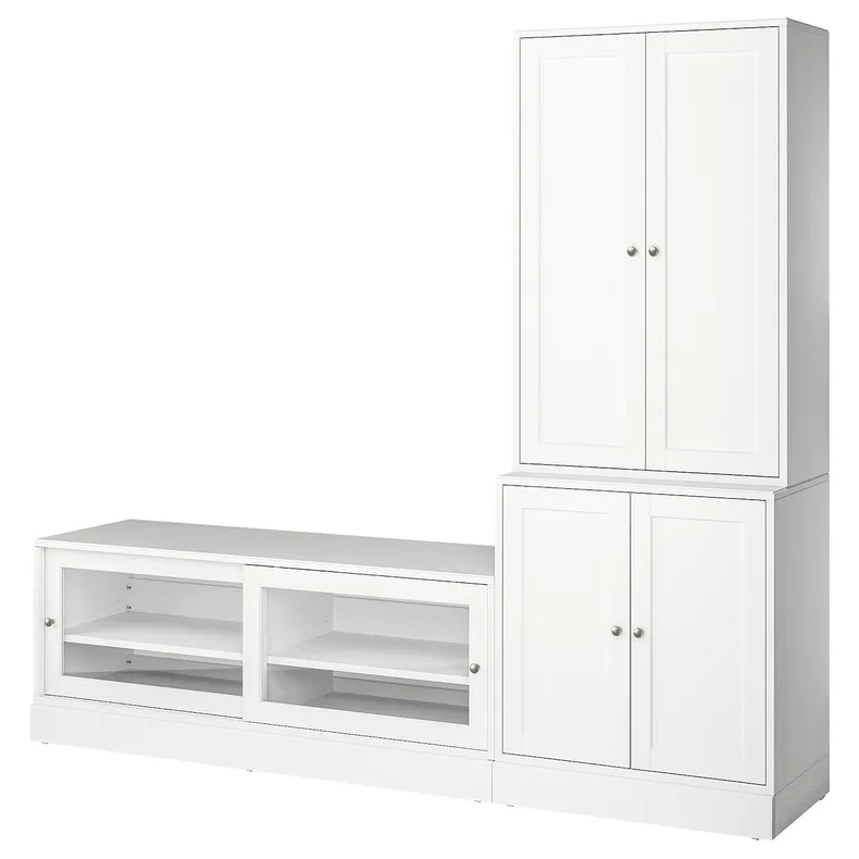 IKEA HAVSTA ХАВСТА, шкаф для ТВ, комбинация, белый, 241x47x212 см 795.347.83 фото №1