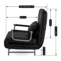 Крісло розкладне MEBEL ELITE DARK, тканина: чорний фото thumb №6