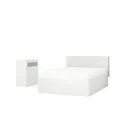 IKEA BRIMNES БРІМНЕС, меблі для спальні, компл із 2 предм, білий, 140x200 см 094.879.02 фото thumb №1