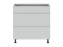 BRW Базовый шкаф для кухни Top Line 80 см с ящиками светло-серый матовый, греноловый серый/светло-серый матовый TV_D3S_80/82_2SMB/SMB-SZG/BRW0014 фото thumb №1