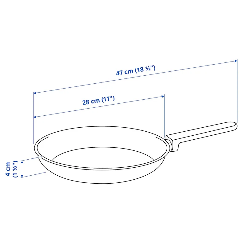 IKEA MIDDAGSMAT, сковородки, 2 шт., антипригарное покрытие/нержавеющая сталь 005.964.77 фото №8