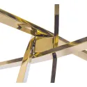 Стол круглый стеклянный MEBEL ELITE SALLO, 110 см, прозрачный/золотой фото thumb №12