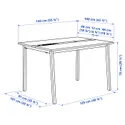 IKEA MITTZON МІТТЗОН, стіл для конференцій, береза okl / біла, 140x108x75 см 095.333.86 фото thumb №8