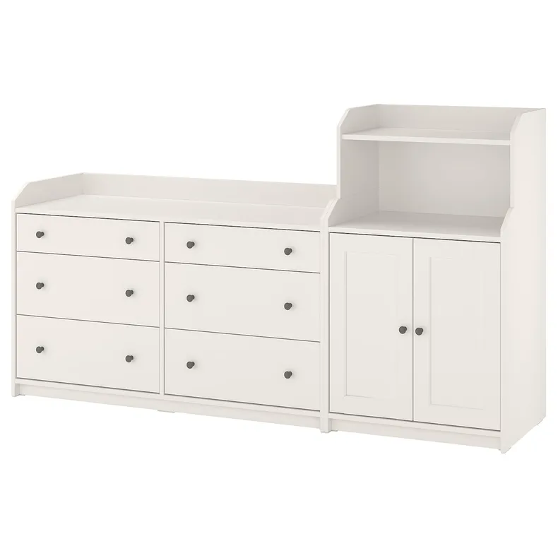 IKEA HAUGA ХАУГА, шафа, білий, 208x116 см 893.881.49 фото №1