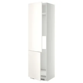 IKEA METOD МЕТОД, высокий шкаф д / холод / мороз / 2дверцы, белый / Веддинге белый, 60x60x220 см 499.207.14 фото