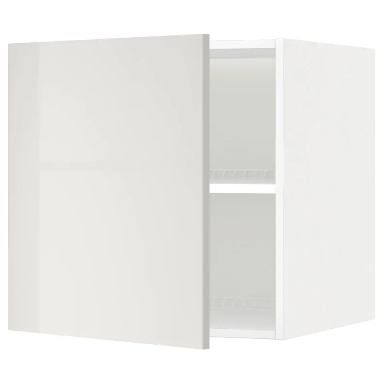 IKEA METOD МЕТОД, верхний шкаф д / холодильн / морозильн, белый / светло-серый, 60x60 см 494.661.77 фото №1