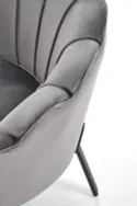 Мягкое кресло HALMAR ANGELO серый/черный фото thumb №6