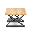 Журнальный столик деревянный HALMAR XENA, квадратный 60x60 см, черный/натуральный фото thumb №3