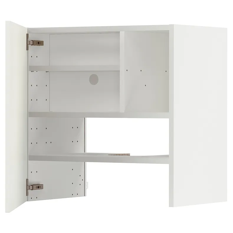 IKEA METOD МЕТОД, навесной шкаф д / вытяжки / полка / дверь, белый / гавсторпский бежевый, 60x60 см 895.053.46 фото №1