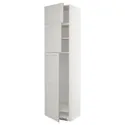 IKEA METOD МЕТОД, висока шафа для холодиль, 3 дверцят, білий / світло-сірий Lerhyttan, 60x60x240 см 594.600.52 фото thumb №1