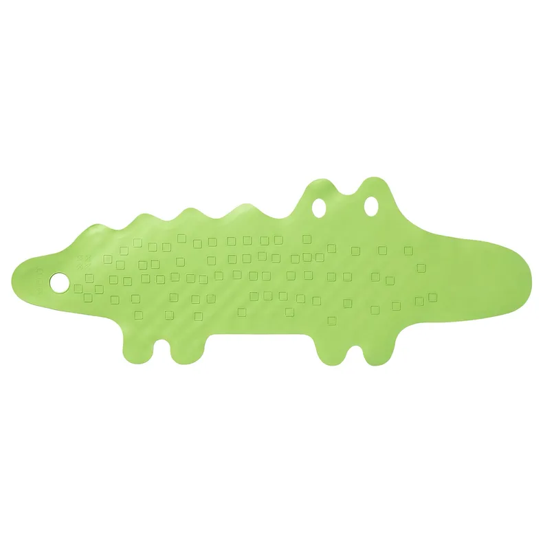 IKEA PATRULL ПАТРУЛЬ, килимок у ванну, крокодил зелений, 33x90 см 101.381.63 фото №1