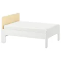IKEA SLÄKT СЛЕКТ, каркас ліжка з рейковою основою, білий/береза, 80x200 см 693.266.09 фото thumb №1