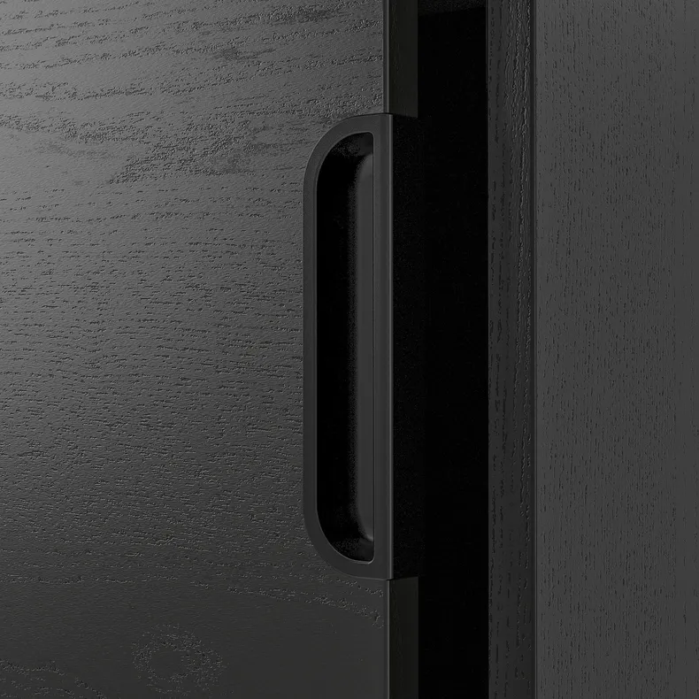 IKEA GALANT ГАЛАНТ, комбинация для хран с раздв дверц, Шпон ясеня, окрашенный в черный цвет, 320x120 см 692.856.18 фото №4