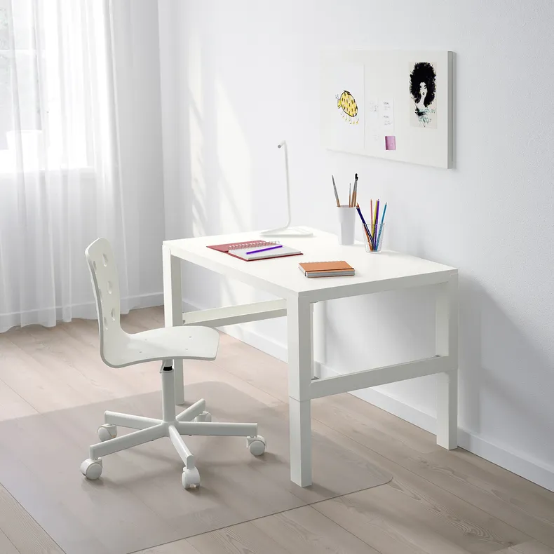 IKEA PÅHL ПОЛЬ, письмовий стіл, білий, 96x58 см 491.289.45 фото №2