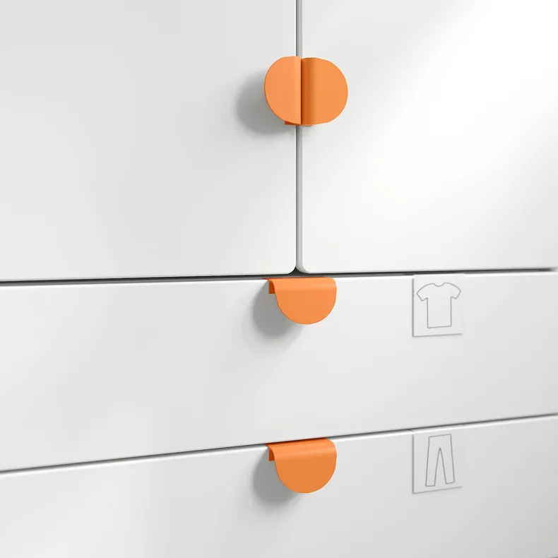 IKEA LATMASK ЛАТМАСК, ручка-кліпса, помаранчевий, 60 мм 2 шт. 705.740.90 фото №3